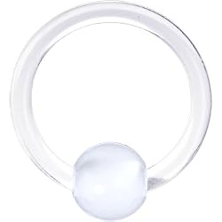 14 Gauge Clear Acrylic Ball Captive Ring