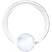 14 Gauge Clear Acrylic Ball Captive Ring