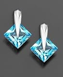 14k White Gold Blue Topaz Earrings (6-1/8 ct. t.w.)