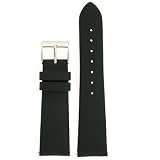 Watch Band Black Satin Fabric with Leather lining