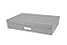 Bigso Box of Sweden Sverker Fiberboard Legal and Art Storage Box | Scrapbook Storage Box| Durable Document Boxes with Lid and Metal Label Holder | 17.1’’ x 12.2’’ x 3.3’’ | Grey