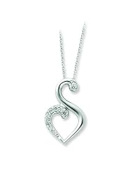 Sterling Silver & CZ Journey of Friendship 18in Necklace. Metal Weight- 3.96g.
