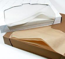 Natural Brown Kraft Lightweight Menu Food Grade Tissue - 10,000 12"x12" Sheets in qty /case 10000
