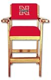 Nebraska Cornhuskers Single Spectator Chair - Old World Mahogany Finish
