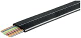Wentronic 8 adrig Telefonflach-Kabel 100 m Spule schwarz/schwarz