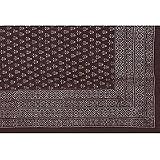 ShalinCraft Home Interior Decorating Cotton Flat Bed Sheets India Block Printing Twin Size (bssht608)