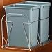 Kitchen & Housewares : 30 Quart Chrome and Platinum Waste and Recycling Management