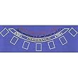 Blackjack Layout 36 x 72 inch Blue Felt - Casino Supplies > Blackjack Supplies