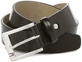 Tommy Hilfiger Dark Brown Trenton Leather Belt-Size 95 cm