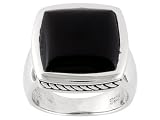 BLACK ONYX STERLING SILVER RING