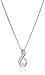 Amazon Collection Sterling Silver Cubic Zirconia Infinity Pendant Necklace, 18