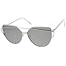 zeroUV - Oversize Metal Frame Thin Temple Color Mirror Flat Lens Aviator Sunglasses 62mm