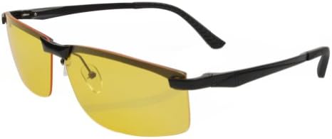 Aoron Polarized Glasses for Driving At Night A145n (Black Frame)