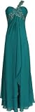 Beaded One-Shoulder Chiffon Long Goddess Gown Prom Dress