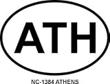 ATHENS Oval Bumper Sticker