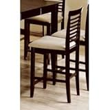 24 Inch Bar Stool with Ladder Back Design (Set of 2) in Cappuccino - Coaste ....