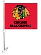 NHL Chicago Blackhawks Car Flag with Wall Brackett