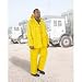 ONGUARD 79052 PVC on Non-Woven Polyester Protex Bib Overall with Snap Fly Front, Yellow, Size Large
