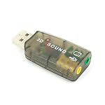 External 5.1 USB 3D Audio Sound Card Adapter for PC Desktop Notebook Laptop