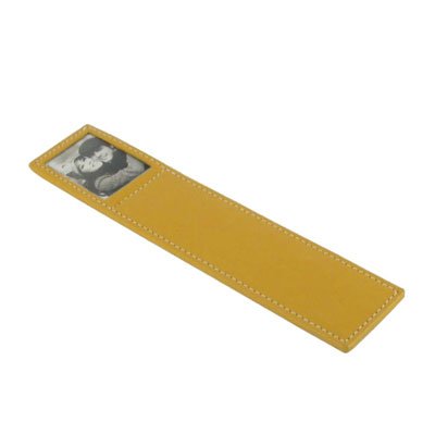 Yellow Italian Leather Photo Bookmark Yellow Italian Leather Photo Bookmark