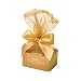 Ghirardelli Organza Favor Box, Gold, 5 Squares