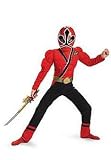 Red Ranger Samurai Classic Muscle Child Costume Size Medium (7-8)