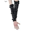 Armstulpen, Stulpen schwarz mit Schnallen Pulsw�rmer