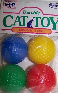 Vo-Toys Baffle Balls 4 pack Cat Toy