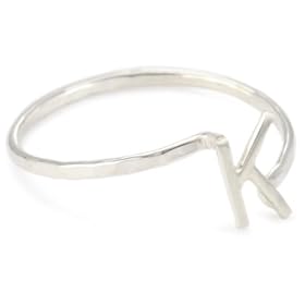 Melissa Joy Manning Alphabet Silver Initial K Ring, Size 7