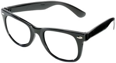 Classic Eighties WAYFARER Style Vintage Fashion Sunglasses - Black/Clear