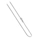 ZFCG001-W-16 14 KT White Gold 0.6mm wide 14k Baby Box Chain 16" Necklace