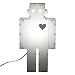 Kitchen & Housewares : Moocow, Magic Lamps, Robot Table Lamp, Grey