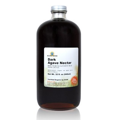 Sunfood Dark Agave Nectar, Raw, Organic – 32 Ounces