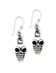 Sterling Silver Skull Earrings QE1997"