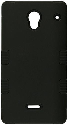 MyBat SHARP 306 (Aquos Crystal) TUFF Hybrid Phone Protector Cover - Retail Packaging - Black
