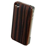 REAL WOODEN CASE COVER 「WoodGrain-木目-」-黒檀- for iPhone4/iPhone4S