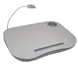 iTALKonline PORTABLE Grey Laptop Cushion Tray with Cup Holder and LED Light for LapTops and NetBooks (Apple MacBook Pro, Air, Dell, Acer, Ho, Compaq, Alien Wear