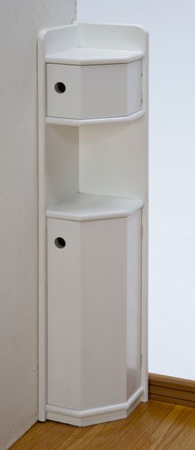 大竹産業 コーナートイレラック 掃除用具入れ ホワイト DTR-2005