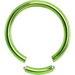 14 Gauge Green Anodized Titanium Segment Ring