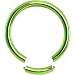 14 Gauge Green Anodized Titanium Segment Ring