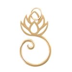 SAVE $20 - Lotus Flower Charm Holder or Pendant in Gold Vermeil, #8145 $20.00