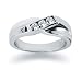 0.21 ctw. Woman's Round Diamond Wedding Band in Platinum