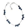 Sterling and Shades of Blue Lapis Anklet