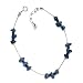 Sterling and Shades of Blue Lapis Anklet