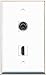 RiteAV - 1 3.5mm Audio/Headphone Jack and 1 HDMI Port Wall Plate White