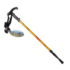 Gold Telescopic Anti-Shock Hiking Walking Pole Stick
