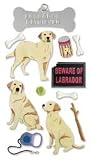 Boutique Le Grande Dog Themed Ornate Stickers: Yellow Labrador Retriever