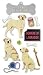 Boutique Le Grande Dog Themed Ornate Stickers: Yellow Labrador Retriever