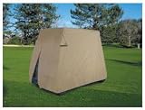 Golf Car Easy-On Cover - Tan, Fits Most Two-Person Golf Cars