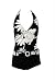 Marina West Two Piece Boyshorts Tankini Swimsuit Tropical Floral Print, Black & Cream, S-xxl